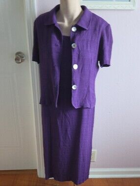 Jessica Howard Purple Two-Piece Midi Dress Set